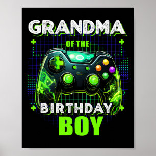 Affiche De L'Anniversaire Garçon Correspondant Famille Jeu