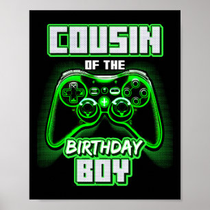 Affiche De L'Anniversaire Garçon Correspondant Famille Jeu