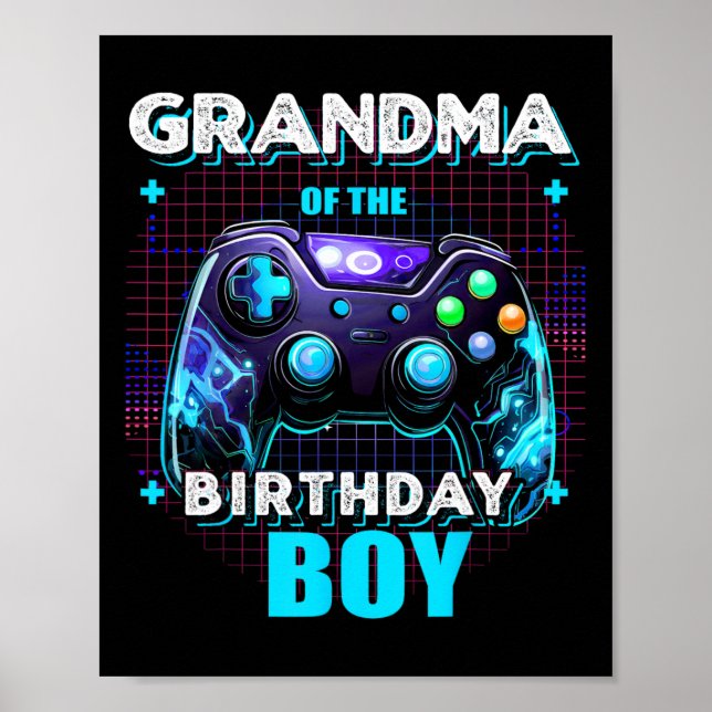 Affiche De L'Anniversaire Garçon Correspondant Famille Jeu (Devant)