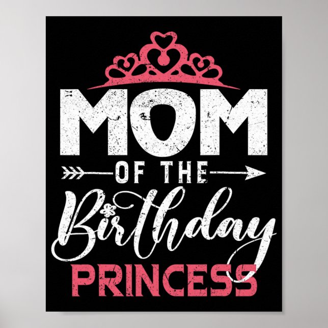 Affiche De L'Anniversaire Princesse Fille Fille Amusante B (Devant)