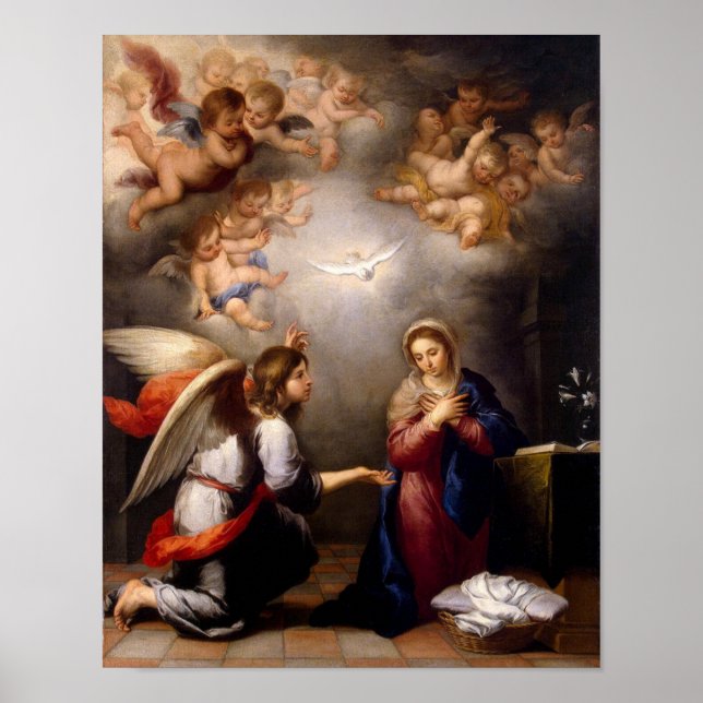 Affiche de L'Annonciation de Murillo (détail) (Devant)