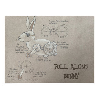 Affiche de lapin à tirer