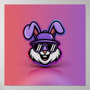Affiche de Lapin Cool : Décoration Murale Élégante