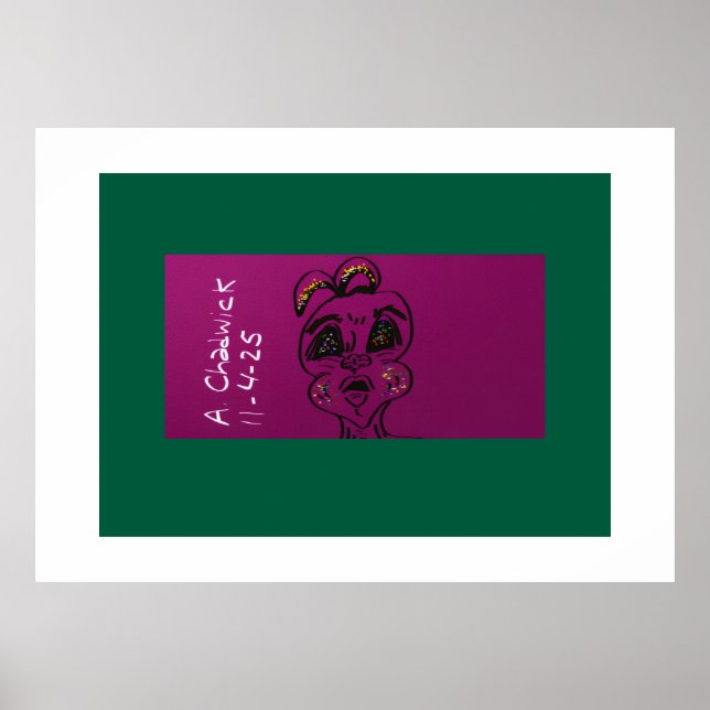 Affiche de lapin sans méfiance (Devant)