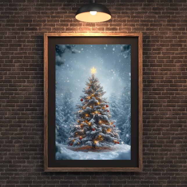 Affiche de l'arbre de Noël Silent Snow (Créateur téléchargé)
