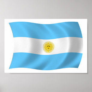 Affiche de l'Argentine avec drapeau