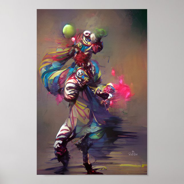 Affiche de l'art imaginaire JUNGLER CLOWN (Devant)