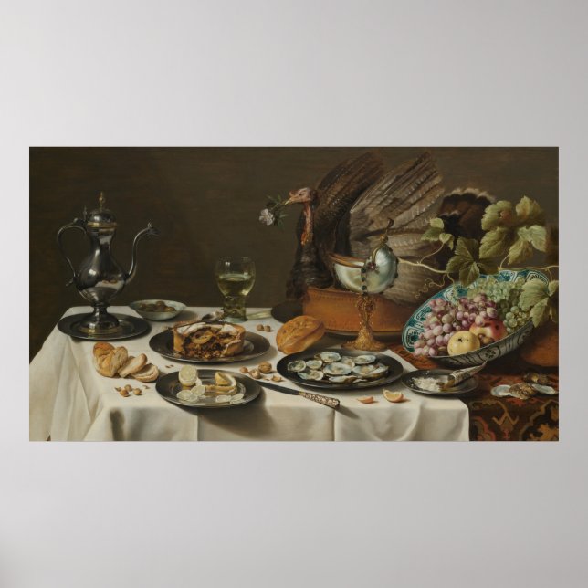Affiche de l'art "Still Life With Turkey Pie" (Devant)