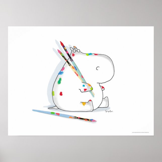 Affiche de l'ARTISTE HIPPO par Sandra Boynton (Devant)