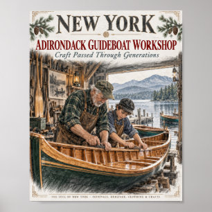 Affiche de l'atelier de construction de bateaux de