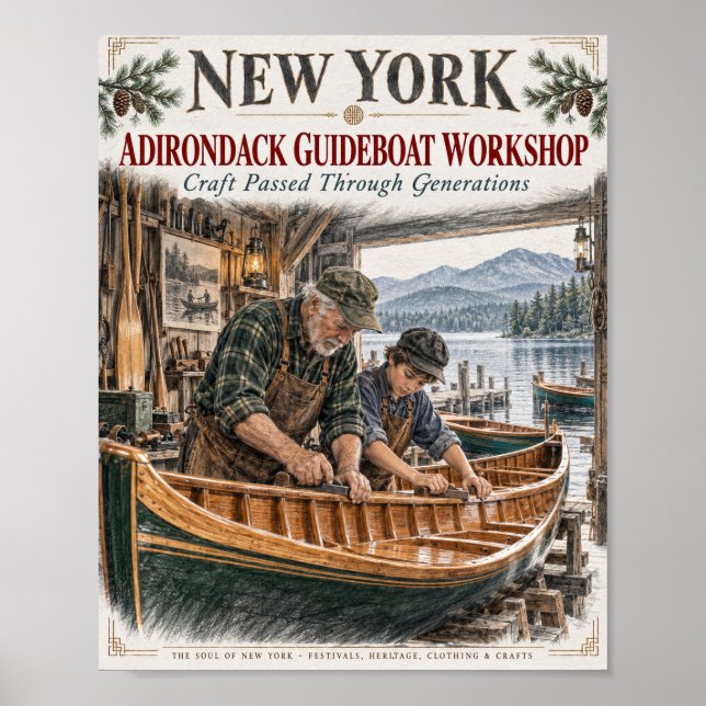 Affiche de l'atelier de construction de bateaux de (Devant)