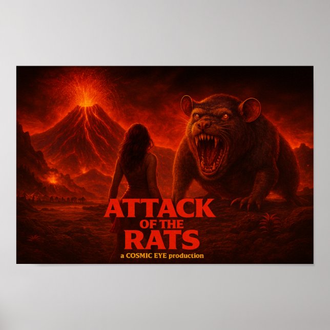 Affiche de l'Attaque des Rats (Devant)