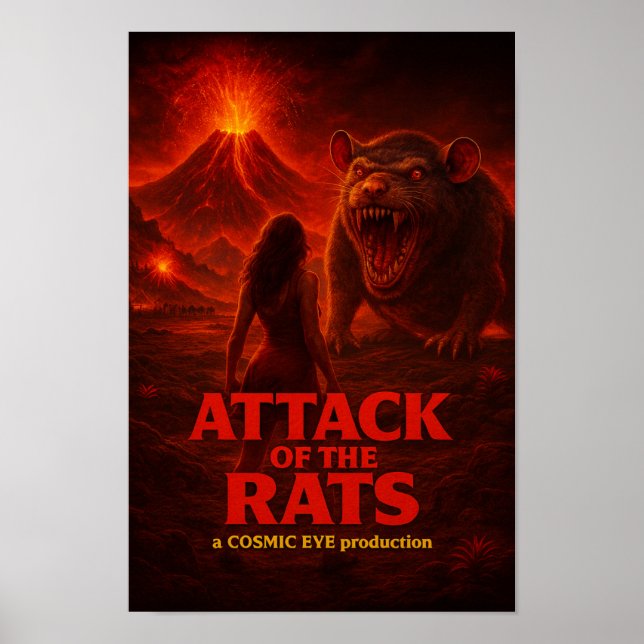 Affiche de l'Attaque des Rats (Devant)