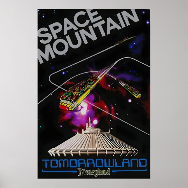 Affiche de l'attraction Space Mountain Disneyland (Devant)