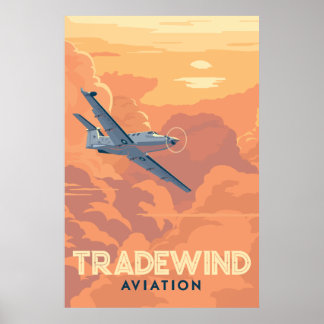 Affiche de l'Aviation commerciale