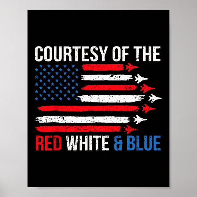 Affiche De l'écarlate blanc et bleu 4 juillet  (Devant)