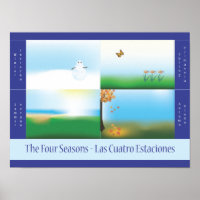 Affiche de l'école bilingue de quatre saisons
