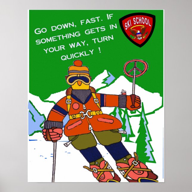 Affiche de l'école de ski (Devant)
