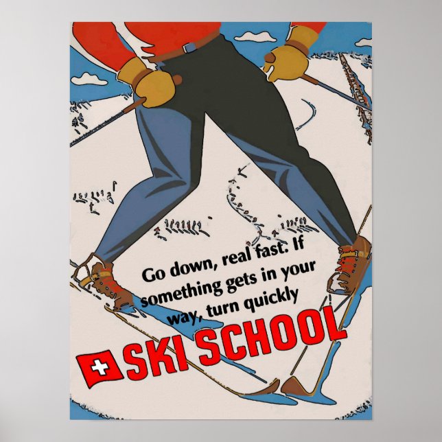 Affiche de l'école de ski (Devant)