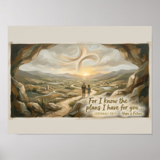Affiche de l'Écriture Jérémie 29:11 | Mur Chrétien