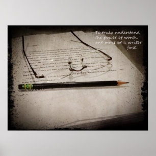 Affiche de l'écrivain inspirant