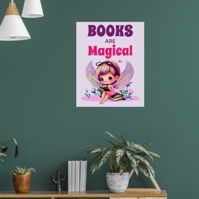 Affiche de lecture Les livres sont magiques (Salon 1)