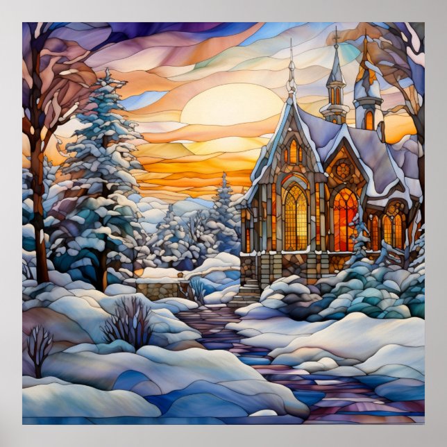 Affiche de l'église d'hiver (Devant)