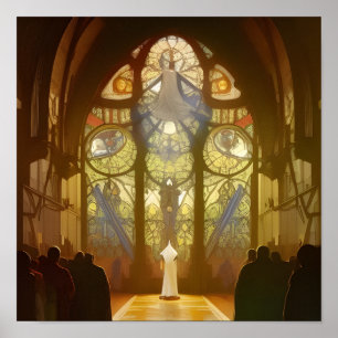 Affiche de l'église du service du dimanche