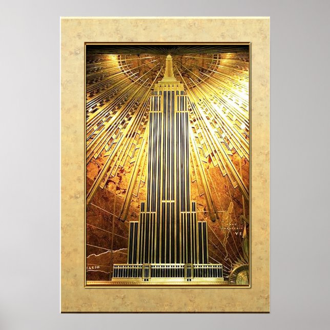Affiche de l'Empire State Building (Deco) (Devant)