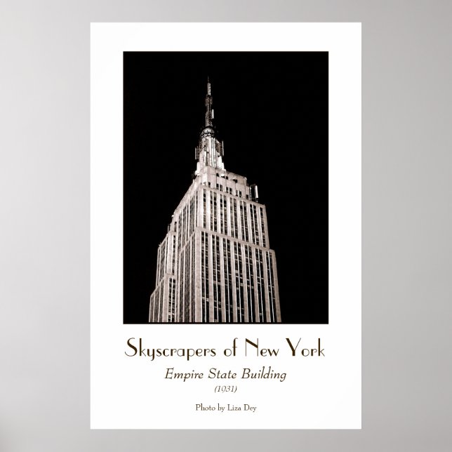 Affiche de l'Empire State Building (Teintée) (Devant)