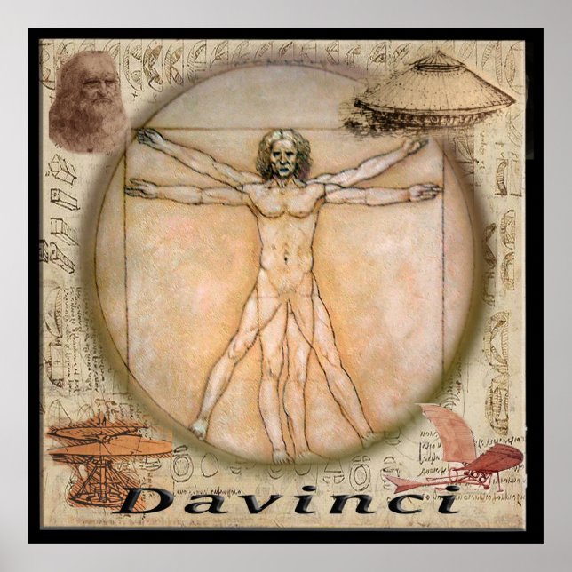 Affiche de Leonardo Davinci (Devant)