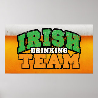 Affiche de l'équipe de boisson irlandaise 18,95 $