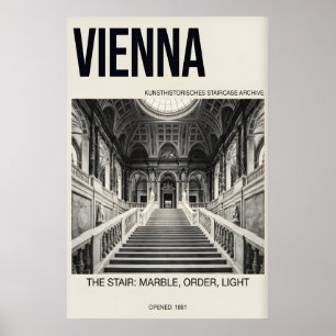 Affiche de l'escalier en marbre Vienne Architectur