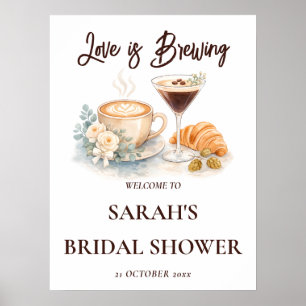 Affiche de l'espresso Martini du Café Aquarelle