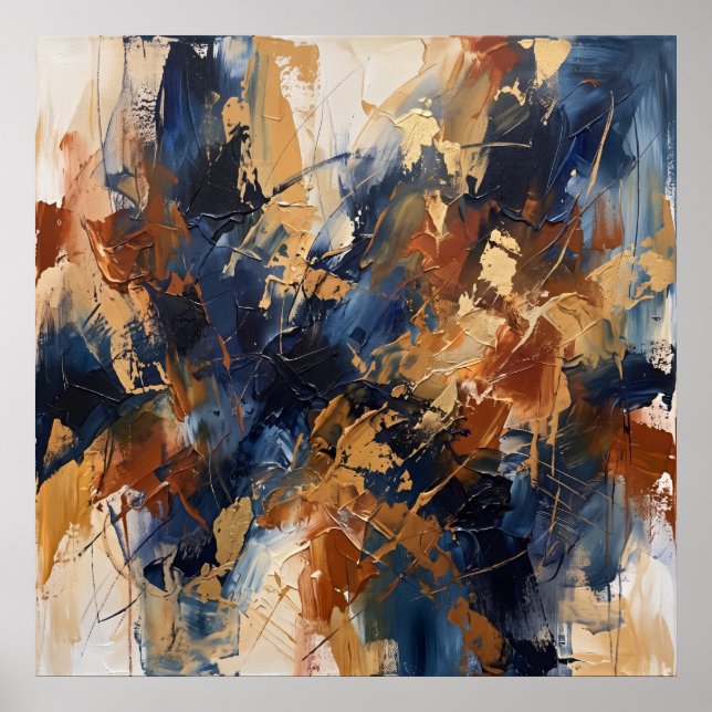 Affiche de l'esprit abstrait Navy Copper (Devant)