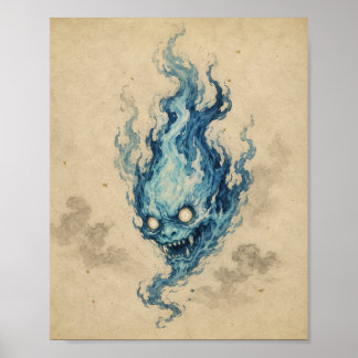 Affiche de l'esprit Onibi de la Flamme Dorée