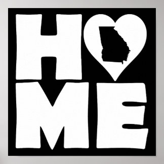 Affiche de l'État de Géorgie pour la maison et le 