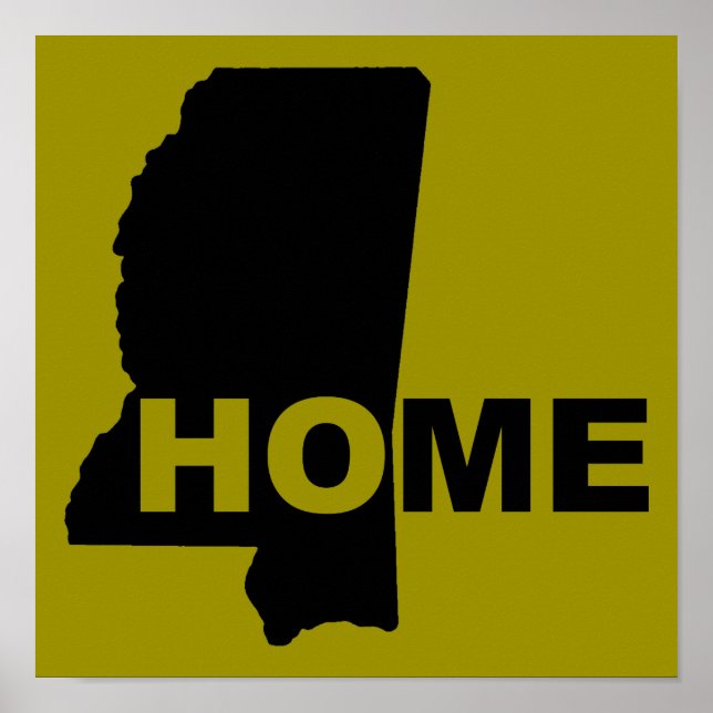 Affiche de l'État du Mississippi loin de chez soi (Devant)