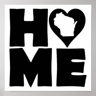 Affiche de l'État du Wisconsin pour la maison et l