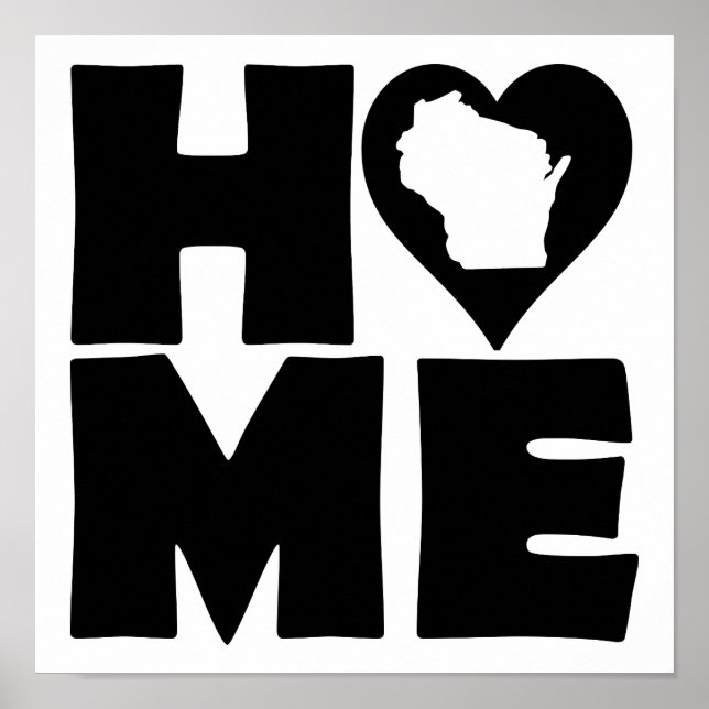 Affiche de l'État du Wisconsin pour la maison et l (Devant)