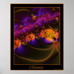 Affiche de lever de la lune