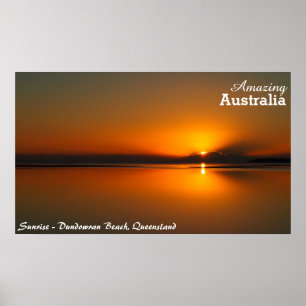 Affiche de lever de soleil de plage de Dundowran