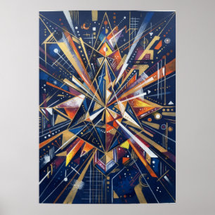 Affiche de l'explosion d'étoile géométrique de Nav
