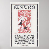 Affiche de l'exposition Art Déco de Paris 1925 enc
