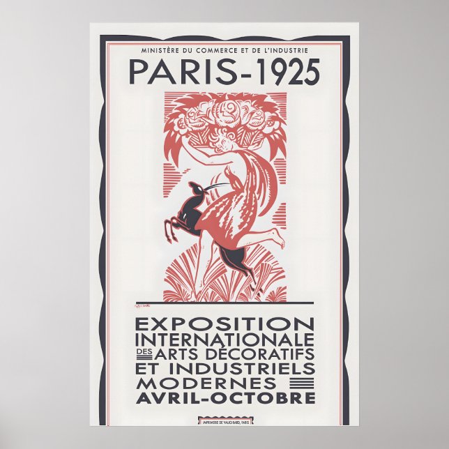 Affiche de l'exposition Art Déco de Paris 1925 enc (Devant)