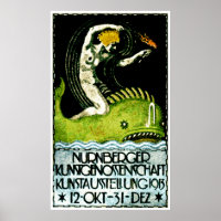 Affiche de l'exposition artistique Nurnberg Allema