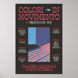 Affiche de l'exposition d'art italien 1975 Galleri