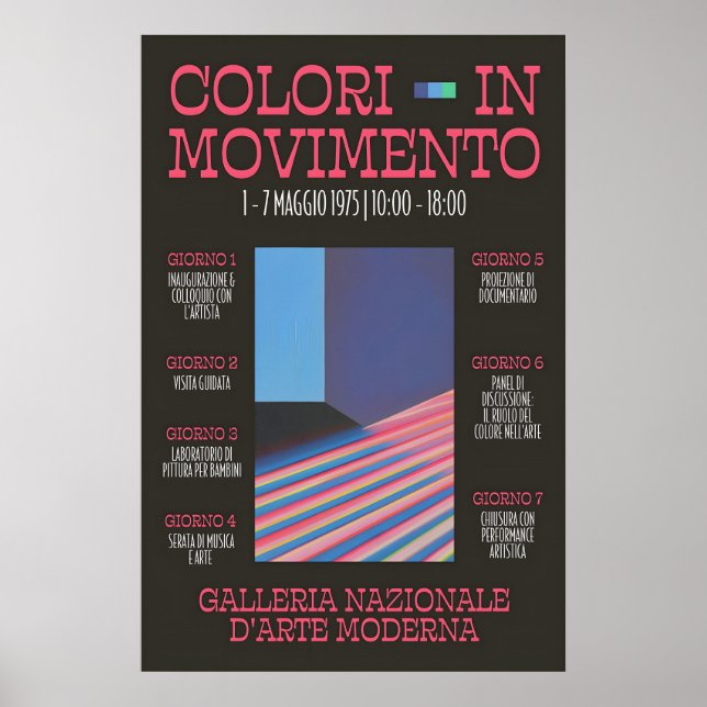 Affiche de l'exposition d'art italien 1975 Galleri (Devant)