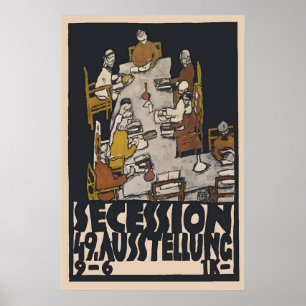 Affiche de l'exposition Egon Schiele à la Sécessio