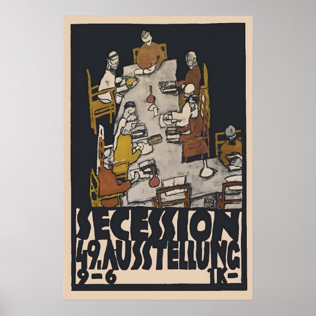 Affiche de l'exposition Egon Schiele à la Sécessio (Devant)